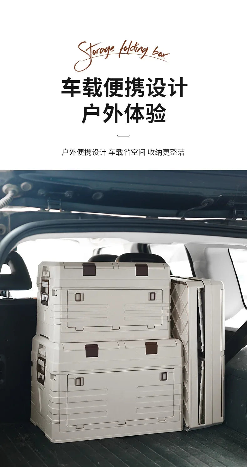 Load image into Gallery viewer, Car Storage Bin Outdoor Camping Foldable Storage Box Large Capacity with Lid Toys Books Food Sundries Organizer Storage Box
