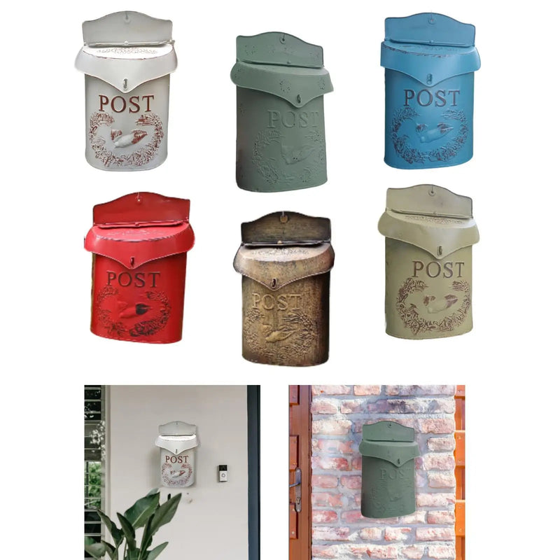 Load image into Gallery viewer, Wall Mounted Mailbox Mail Drop Box Letter Slot Mailbox Post Magazines Box Shabby
