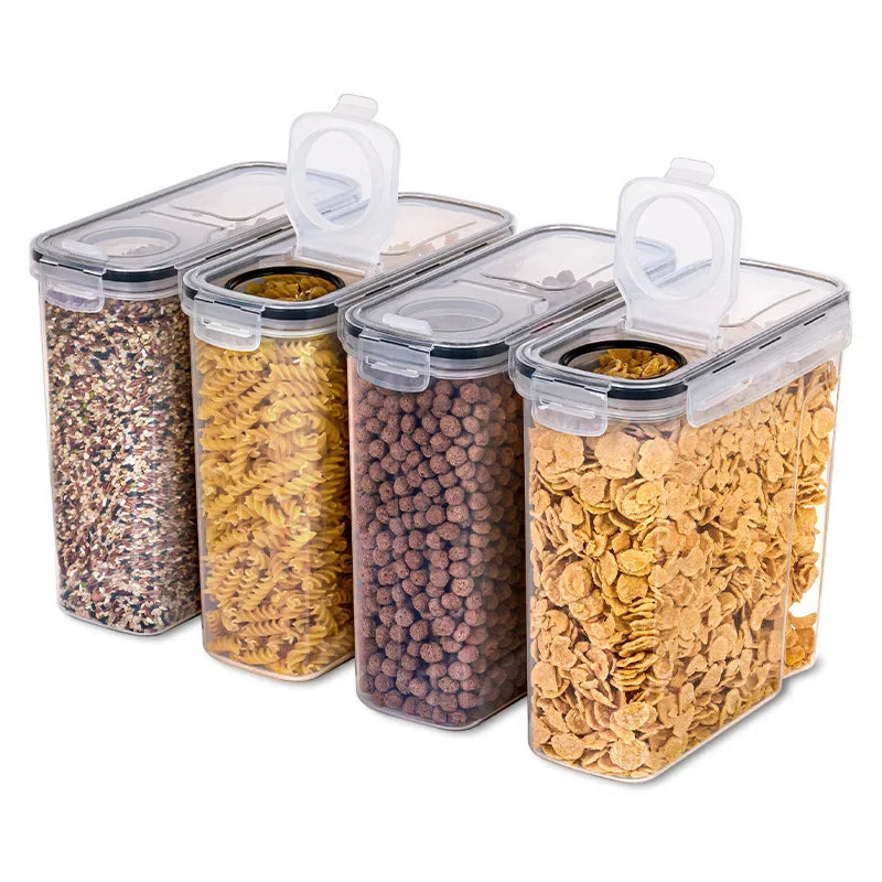 Load image into Gallery viewer, Food Storage Containers with Lids Stackable Treat Box Containers for Kitchen Pantry Organization Containers for Rice Dispenser
