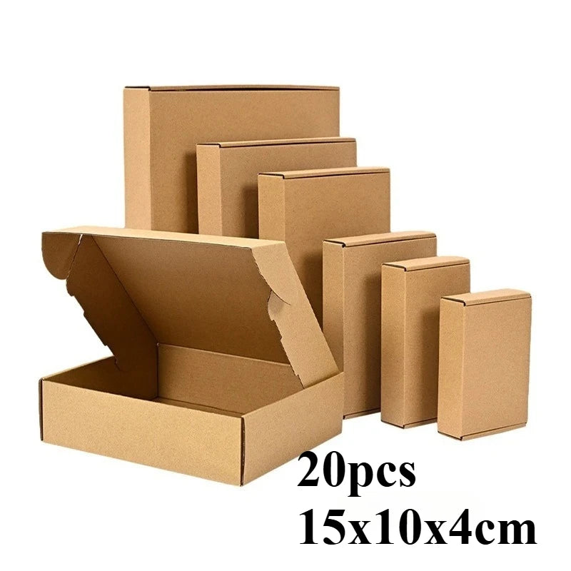 Load image into Gallery viewer, 20/10PCS Corrugated Box Mailers,Brown Cardboard Shipping Box Corrugated Box Mailer Shipping Box Kraft Paper Packaging Box
