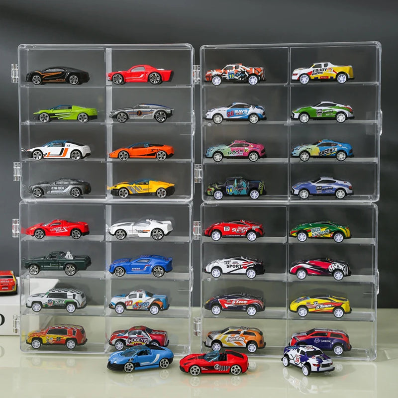 Load image into Gallery viewer, 1:64 matchbox wheel toy car display box can hold 32 toy car storage box, transparent display box
