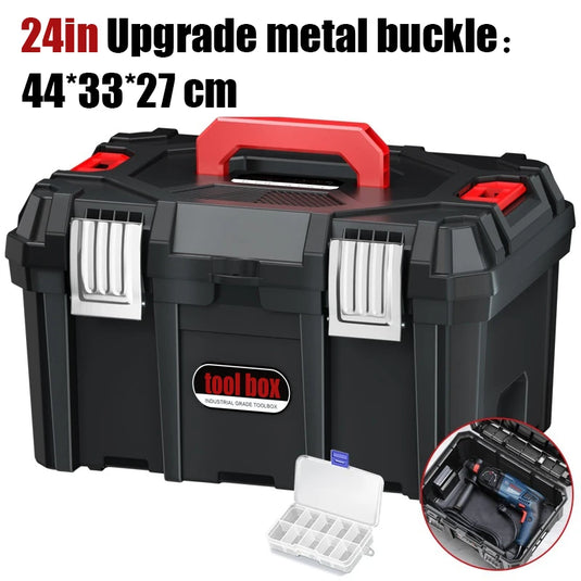 Large Tool Box Increase In Height Suitcases Hardware Parts Box Portable Tool Organizer Professional ToolBox For Garage Workshop