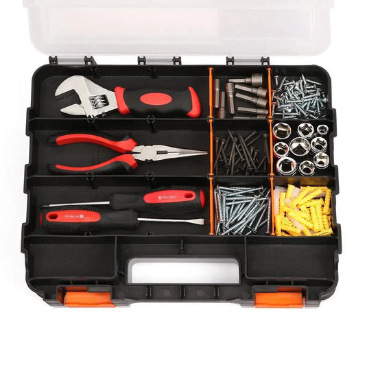 Handheld Tool Box Organizer Sets  Compartment Small Parts Boxes Large Capacity Thickened Plastic Hardware Tool Storage Box