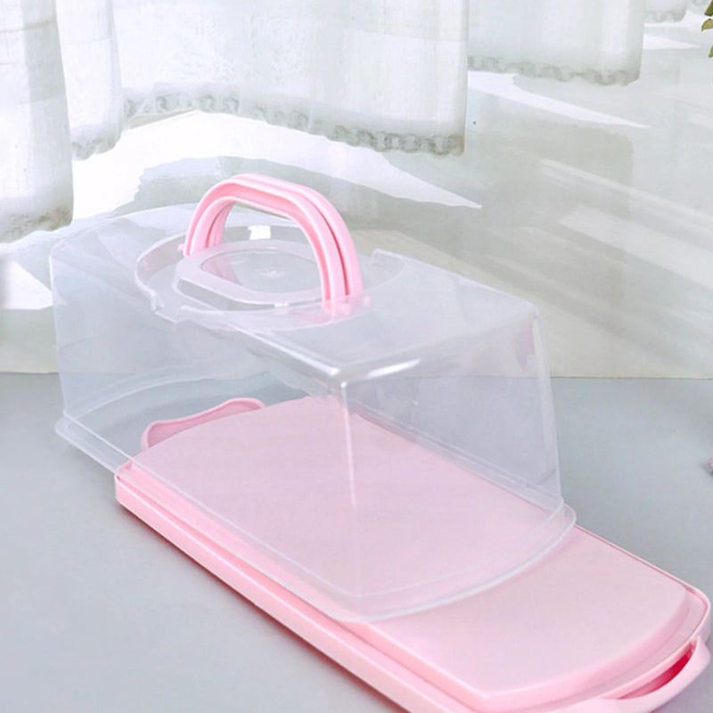 Load image into Gallery viewer, Rectangular Bread Box Food Storing Multifunction with Transparent Lid with Handle Bread Keeper for Graduation DIY Baking
