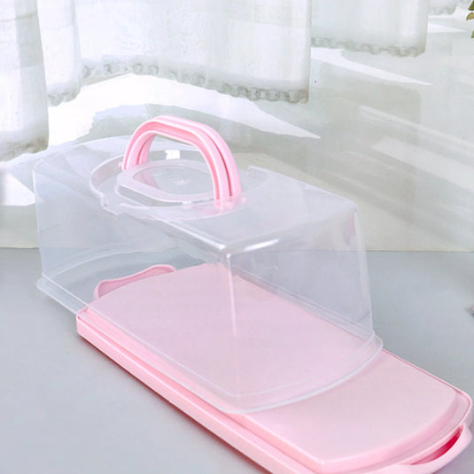 Rectangular Bread Box Food Storing Multifunction with Transparent Lid with Handle Bread Keeper for Graduation DIY Baking