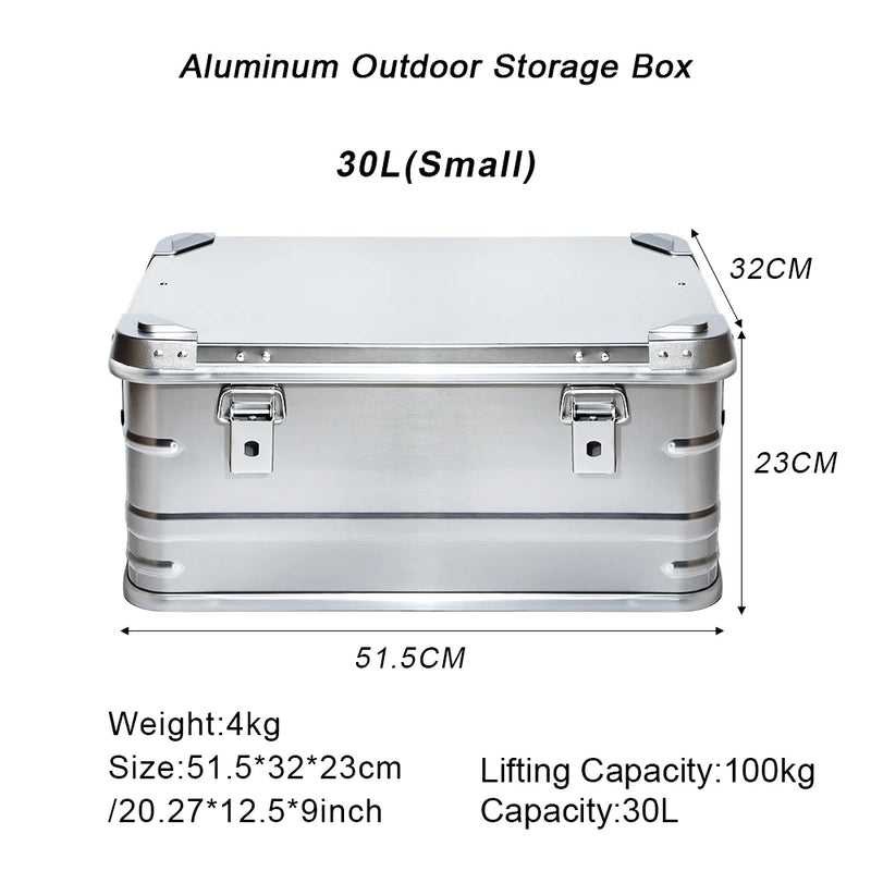 Load image into Gallery viewer, DOTWISE Outdoor Storage Box 30-80L Large Capacity Aluminum Alloy Box For Camping Picnics Travel Home Storage Organization

