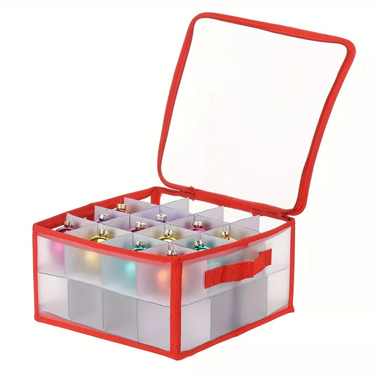 Divider Toy Storage Box 32/64-Grid Baubles Storage Box Christmas Ball Storage Bag Xmas Tree Decorations Organizer Bauble Storage