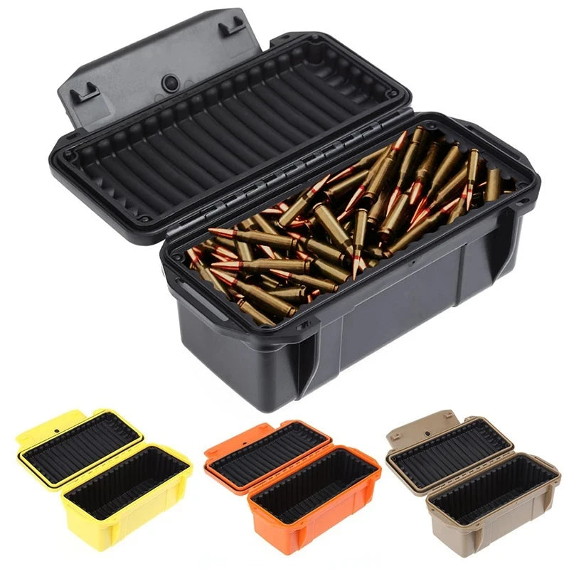 Load image into Gallery viewer, ABS Ammo Box Hunting Safety Bullet Storage Safe Pouch Ammo Can Outdoor Lightweight Ammo Accessory Crate Waterproof Shockproof
