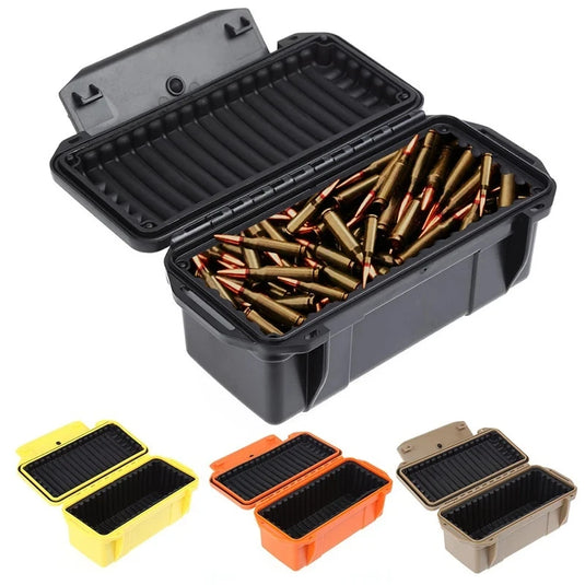ABS Ammo Box Hunting Safety Bullet Storage Safe Pouch Ammo Can Outdoor Lightweight Ammo Accessory Crate Waterproof Shockproof