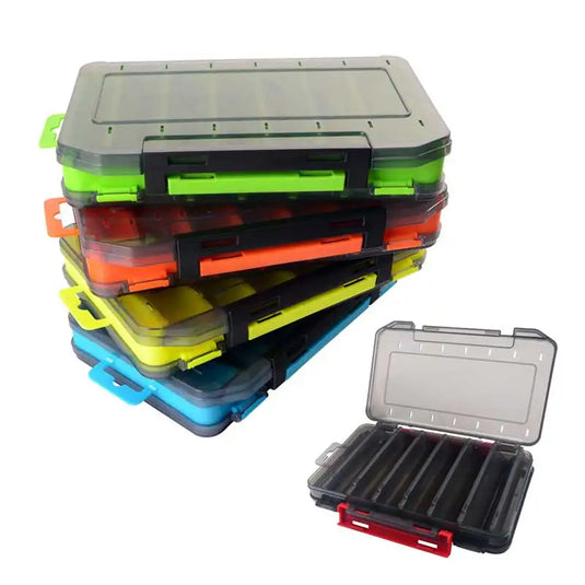 Fishing Tackle box 14 Compartments Fishing Accessories Lure Hook Storage Case Double Sided Fishing Tool organizer boxes