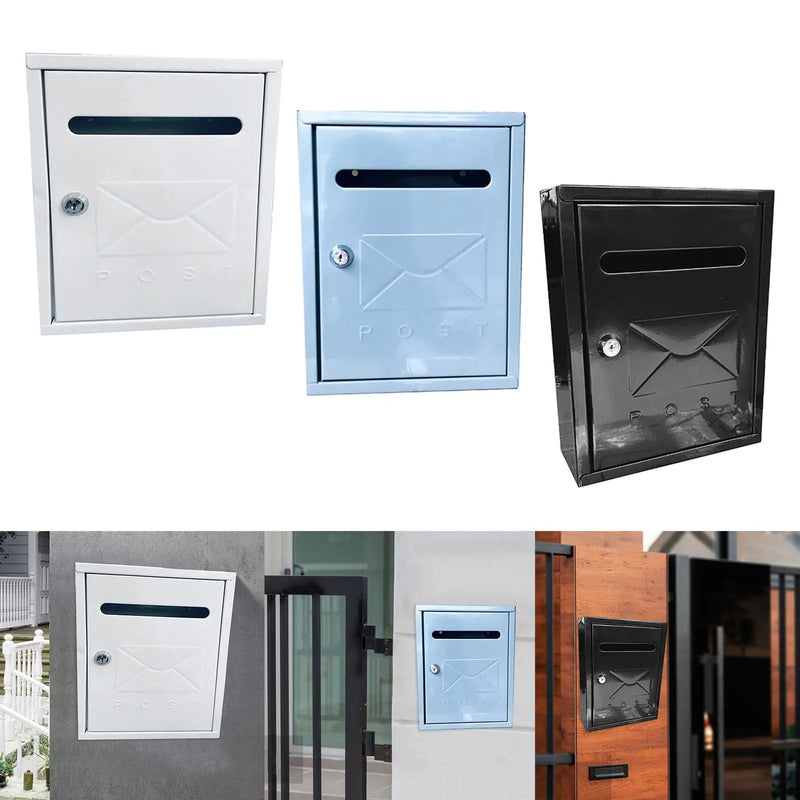 Load image into Gallery viewer, Locking Wall Mailbox Outdoor Mail Box Weatherproof Multipurpose 21.7x30x7cm for Mailings, Envelopes, Magazines Large Capacity
