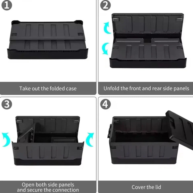 Load image into Gallery viewer, Large Camping Storage Box Portable Waterproof Container Outdoor Storage Case Durable Multi Purpose Foldable Car Trunk Organizer
