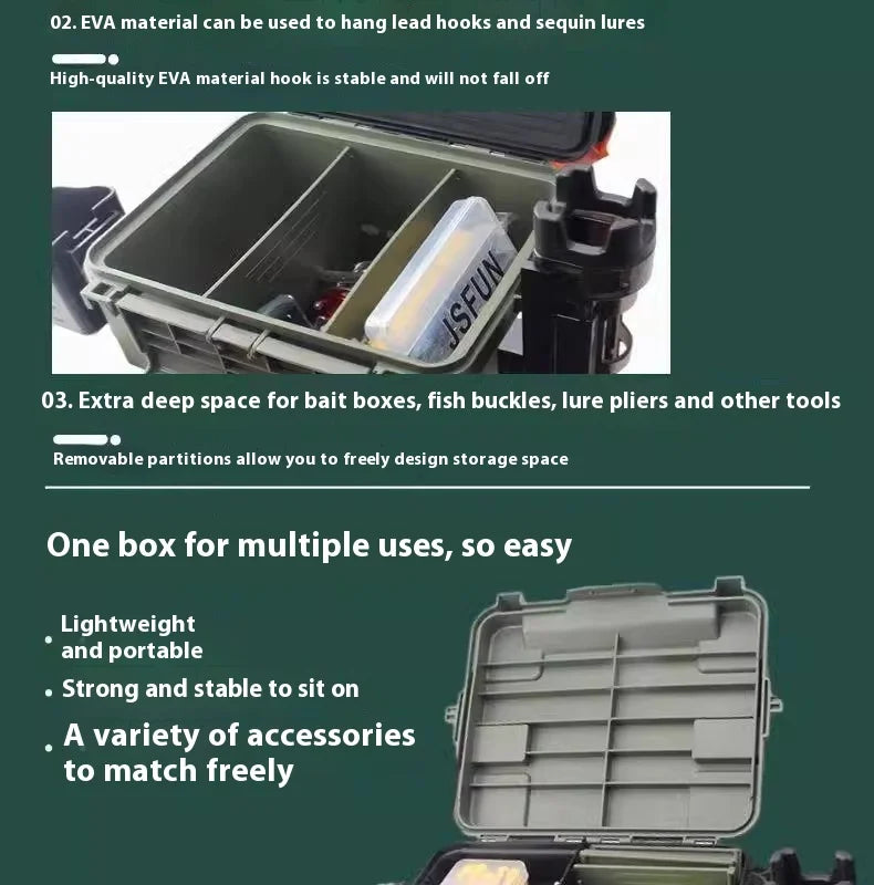 Load image into Gallery viewer, Lure Box Fish Box Lure Bait Storage Box Sea Fishing Rock Fishing Can Sit Reinforced Thickened Large Capacity Multi-layer
