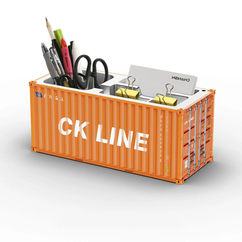 Load image into Gallery viewer, Miniature Realistic Shipping Container Model Simple Multifunctional Office Desktop Pen Holder Storage Box Home Decor Craft
