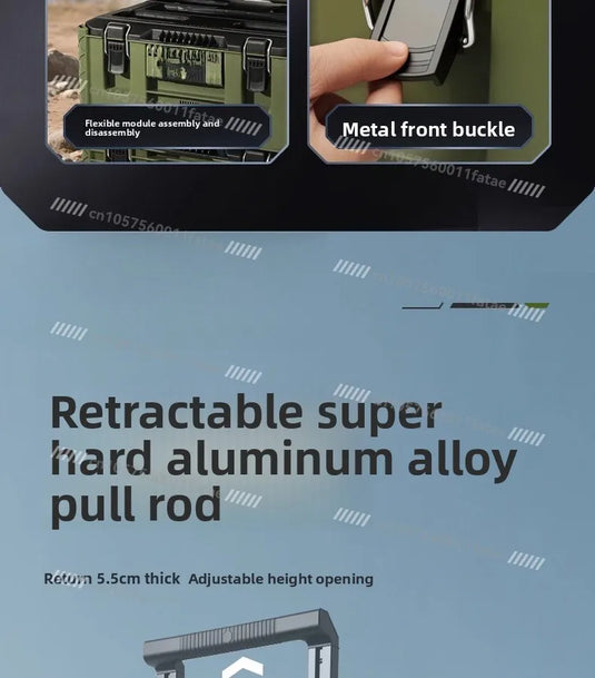 Toolbox Hardware Storage Box Combination Stacking Box Trolley Type Industrial Grade New Base Station Type Hand Pull Large Box