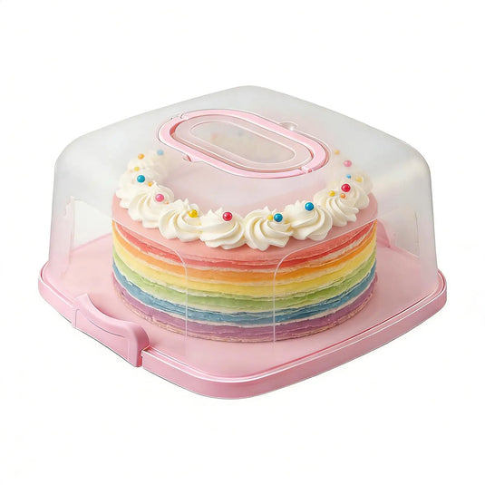 10 Inch Portable Cake Box Food Fresh-keeping Box Refrigerator Receiving Box Fruits Vegetables Outdoor Camping Storage Boxs