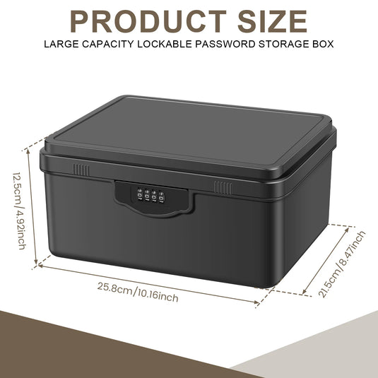 Digital Password Lock Safe Box Medicine Locking Box Portable Passport Files Cash Jewelry Privacy Security Organizer Case