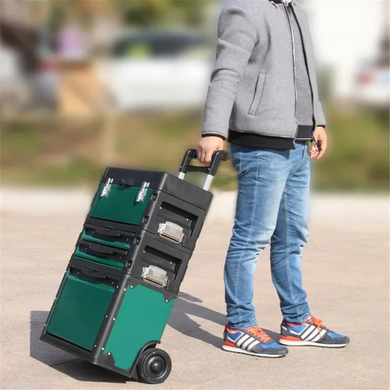 Load image into Gallery viewer, Tool Box Storage Professional Big Metal Removable Three-layers Alloy Tool Box Workshop Storage Hardware Electrician Product
