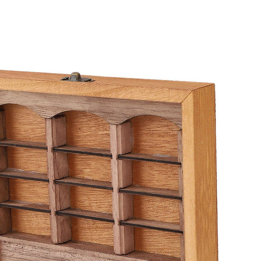 Miniature Bookshelf Decoration 196 Folded Books Miniature Book Boxes Display Case  Wood Stylish for Coffee Shop