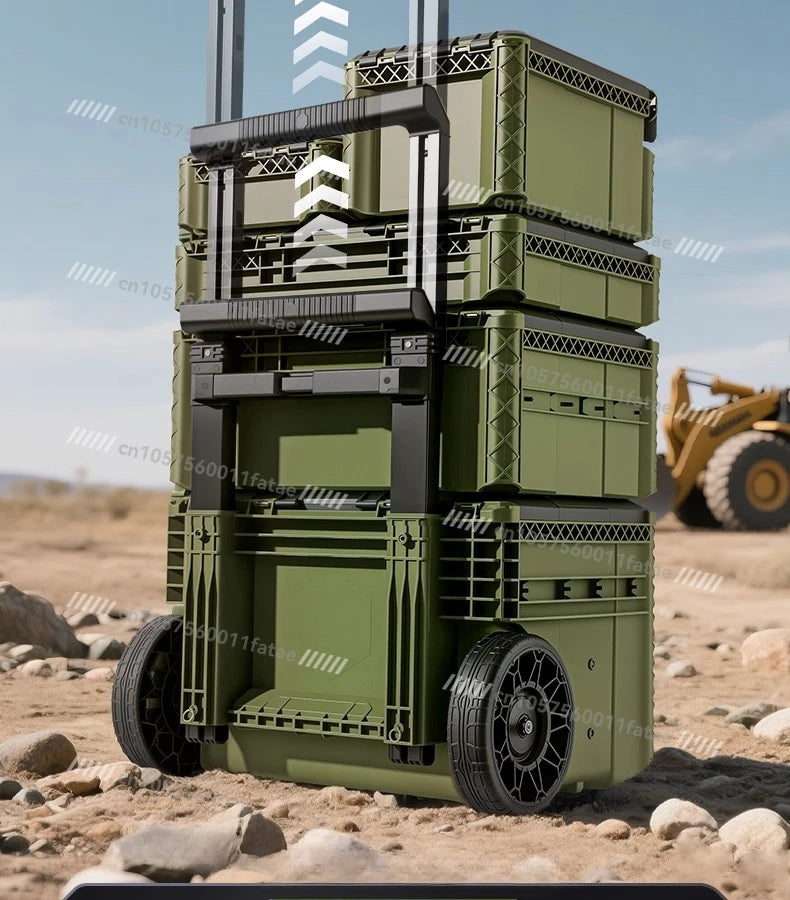 Load image into Gallery viewer, Toolbox Hardware Storage Box Combination Stacking Box Trolley Type Industrial Grade New Base Station Type Hand Pull Large Box
