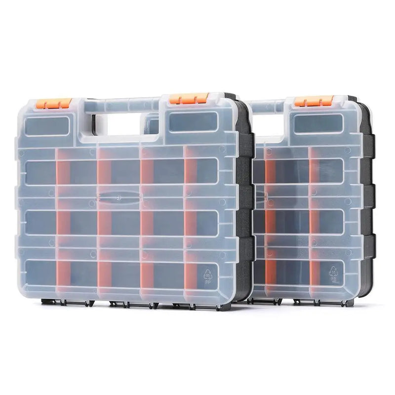Load image into Gallery viewer, Handheld Tool Box Organizer Sets  Compartment Small Parts Boxes Large Capacity Thickened Plastic Hardware Tool Storage Box
