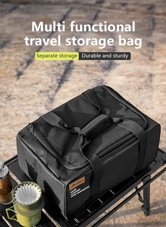 BISINNA Outdoor Camping Bag 26L Folding Gas Tank Storage Bag Picnic Cookwre Container Camp Supplies Adjustable Partition