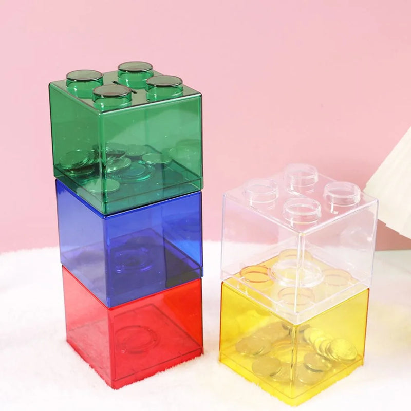 Load image into Gallery viewer, INS Home Decor  Gift Boy Girls Change Box Money Saving Box Coin Bank Storage Box Building Block Coin Box
