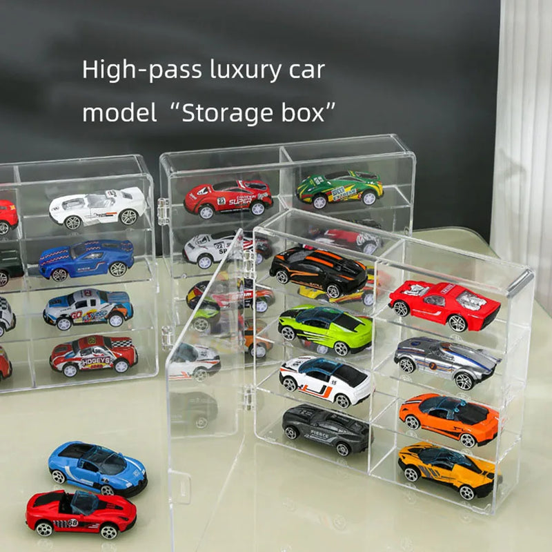 Load image into Gallery viewer, 1:64 matchbox wheel toy car display box can hold 32 toy car storage box, transparent display box
