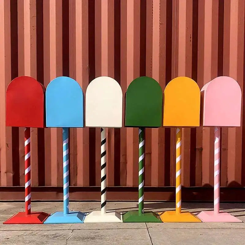Load image into Gallery viewer, Household Industrial Style Photography Prop Mailbox Retro Christmas Mailboxes Tin Letter Box Vertical Suggestion Box Letter Box

