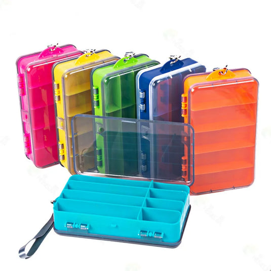 Fishing Bait Box1Double-sided Lure Box Colorful Transparent Storage Box Fishing Gear Accessories Bait Box