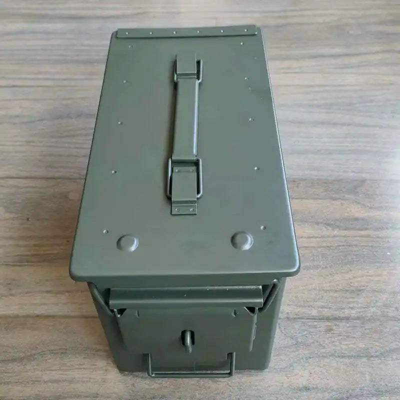 Load image into Gallery viewer, Metal bullet box, iron sheet storage box for hardware tools, small multi-functional protective portable ammunition empty box
