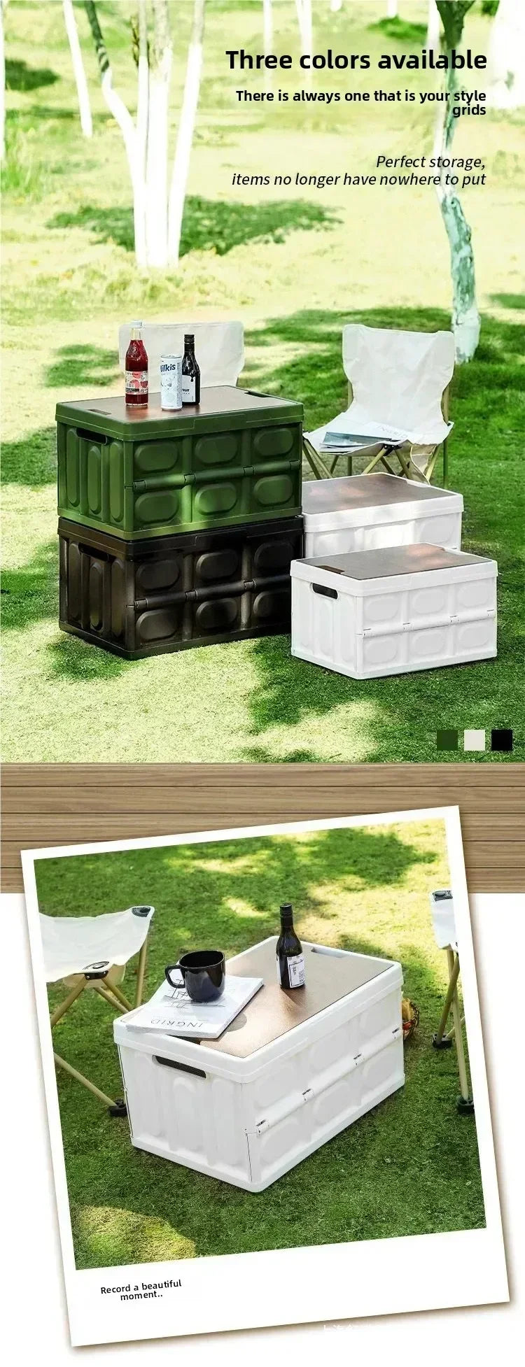 Load image into Gallery viewer, Outdoor Storage Box,Camping Folding Box,Camping Table,Camping Wooden Chopping Board,Car Trunk Organizer Storage Box
