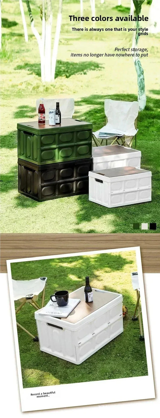Outdoor Storage Box,Camping Folding Box,Camping Table,Camping Wooden Chopping Board,Car Trunk Organizer Storage Box
