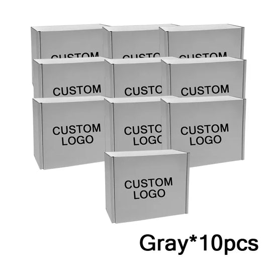 Shipping Boxes For Small Business 10Packs Cardboard Box For Shipping Customize Logo Gift Box Wig Packaging Storage Box