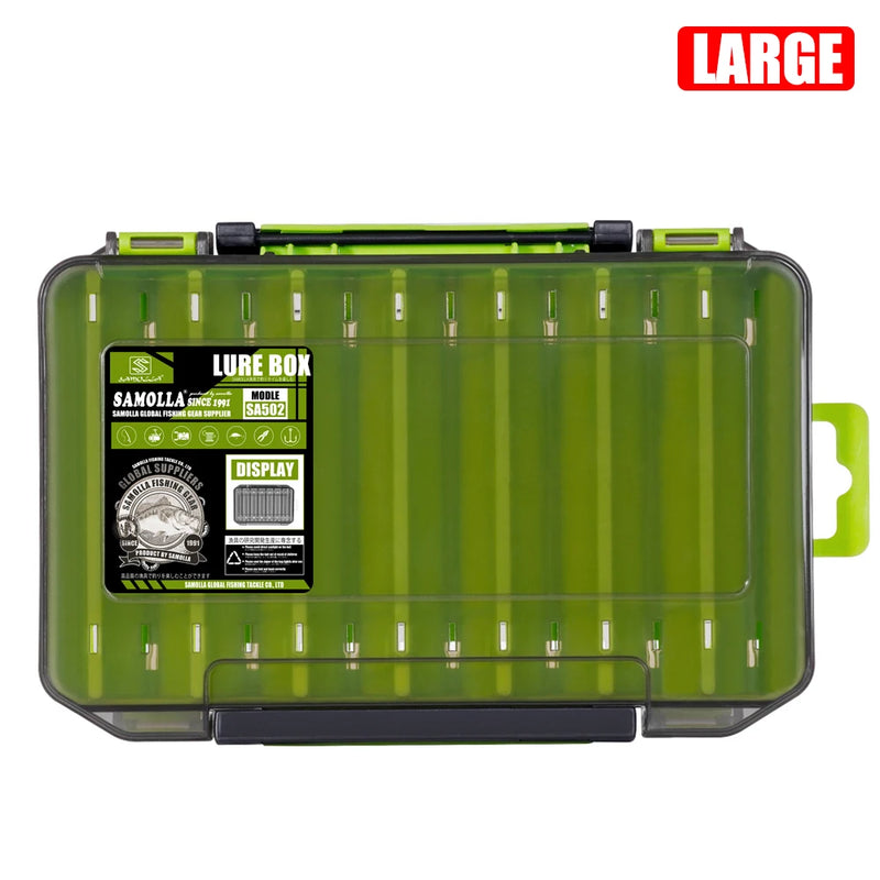 Load image into Gallery viewer, Fishing Tackle Box 14 Compartments Fishing Accessories Lure Hook Storage Case Double Sided Fishing Tool Organizer Boxes
