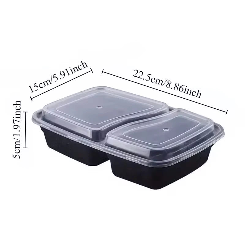 Load image into Gallery viewer, 10PCS Disposable Food Boxes Compartments With Lids Disposable Bento Boxes Kitchen Storage Bento Fruit Takeaway Food Container
