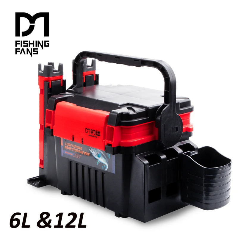 Load image into Gallery viewer, Fishingfans 6L 12L Fishing Box Organizer Multi-function Lure Live Fish Bucket Thickening Storage Box Fishing Tackle Box
