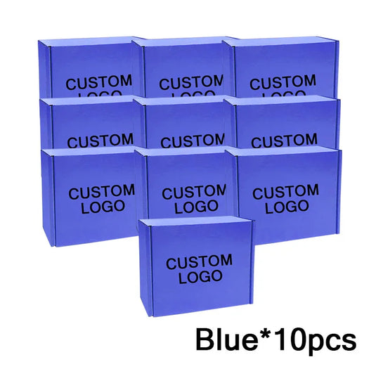 Shipping Boxes For Small Business 10Packs Cardboard Box For Shipping Customize Logo Gift Box Wig Packaging Storage Box