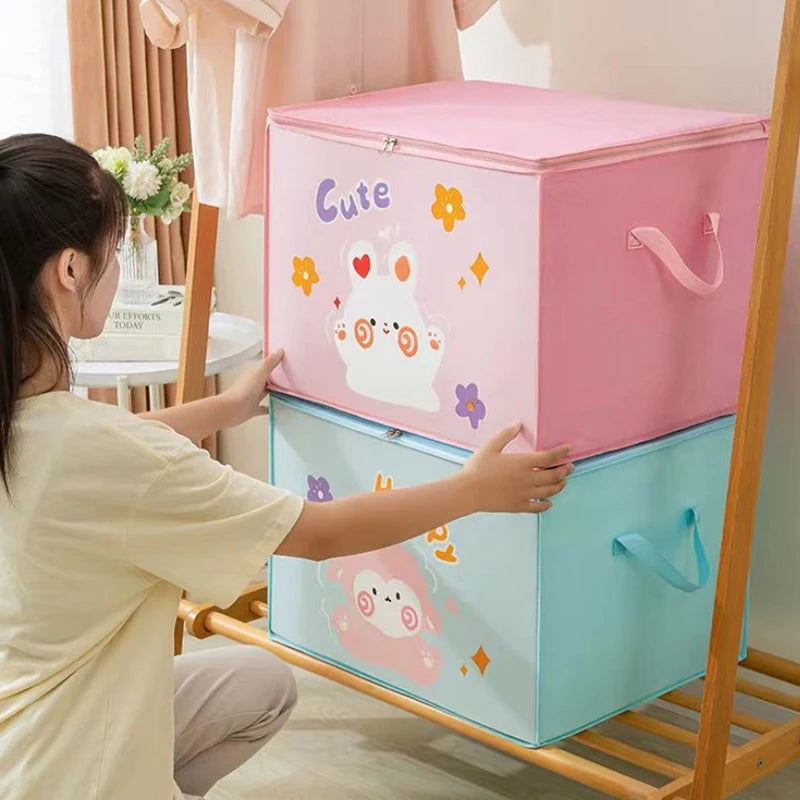 Load image into Gallery viewer, Cube Folding Toys Storage Box Kids Toys Organizer Box Felt Cloth Fabric Storage Basket For Cartoon Animal Nursery Toy Bins Home
