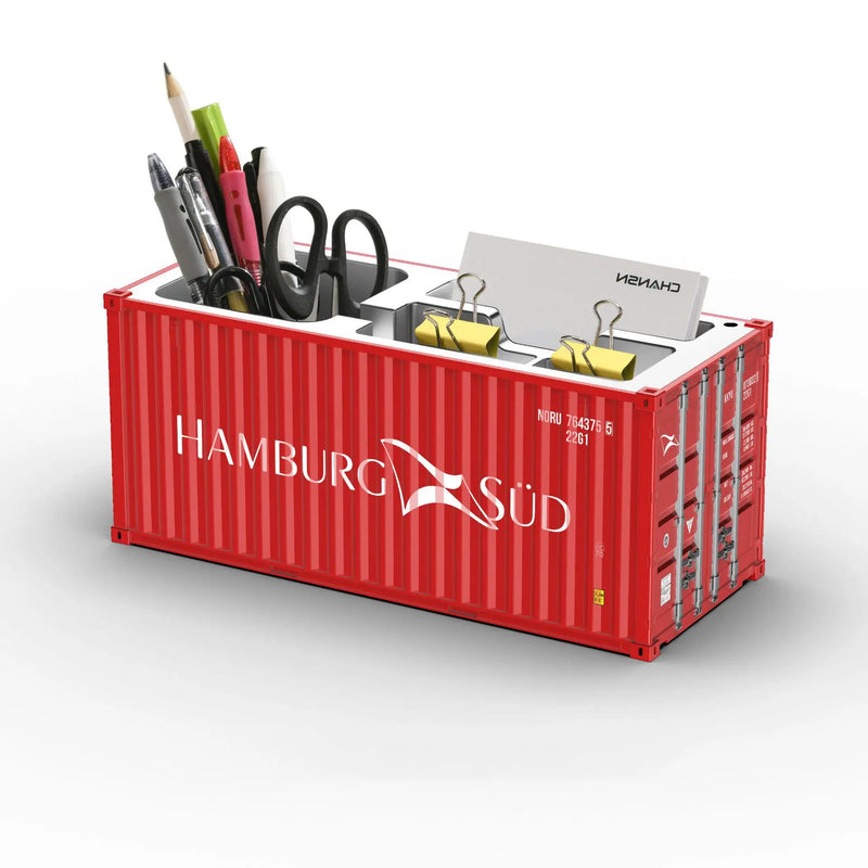 Load image into Gallery viewer, Miniature Realistic Shipping Container Model Simple Multifunctional Office Desktop Pen Holder Storage Box Home Decor Craft
