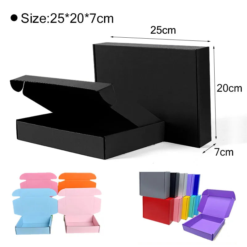 Load image into Gallery viewer, Shipping Boxes For Small Business 10Packs Cardboard Box For Shipping Customize Logo Gift Box Wig Packaging Storage Box
