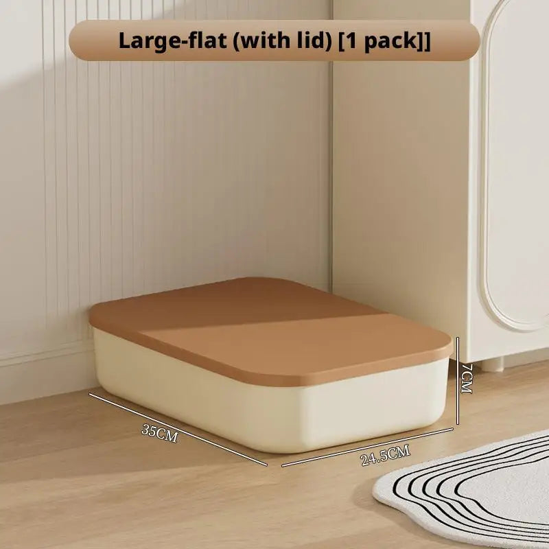 Load image into Gallery viewer, Toy Storage Box with Lid Desktop Plastic Snacks Cosmetics Organizer Basket Dormitory Wardrobe Sundry Pants Clothes Storage Box
