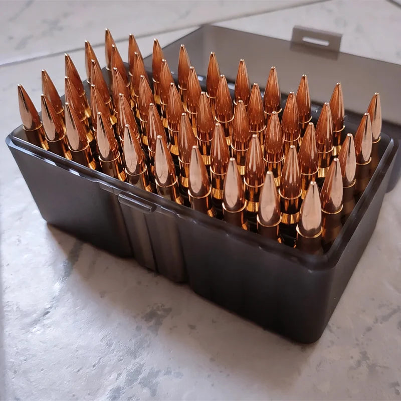 Load image into Gallery viewer, 50 Rounds 5.56/5.8 Tactical Ammo Box Flip-Top Rifle Ammo Box for 5.56/5.8X42mm .Ammo Carrying Box Hunting Accessories
