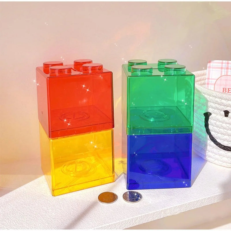 Load image into Gallery viewer, INS Home Decor  Gift Boy Girls Change Box Money Saving Box Coin Bank Storage Box Building Block Coin Box
