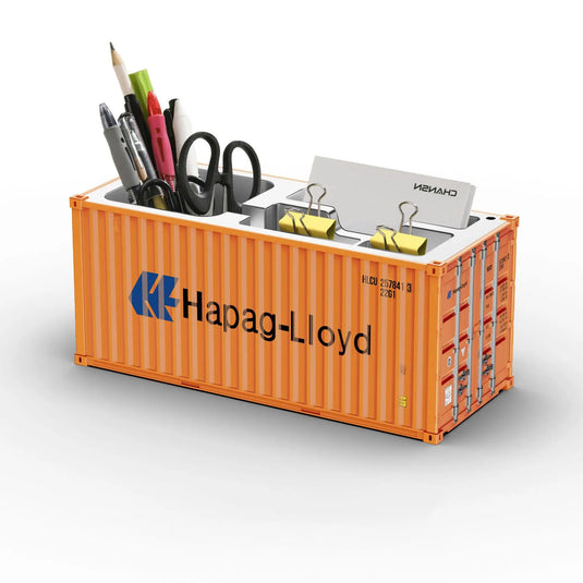 Miniature Realistic Shipping Container Model Simple Multifunctional Office Desktop Pen Holder Storage Box Home Decor Craft