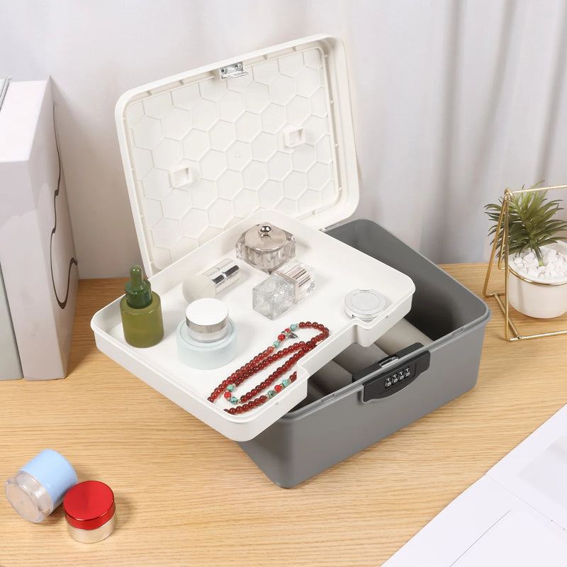 Load image into Gallery viewer, Digital Password Lock Safe Box Medicine Locking Box Portable Passport Files Cash Jewelry Privacy Security Organizer Case
