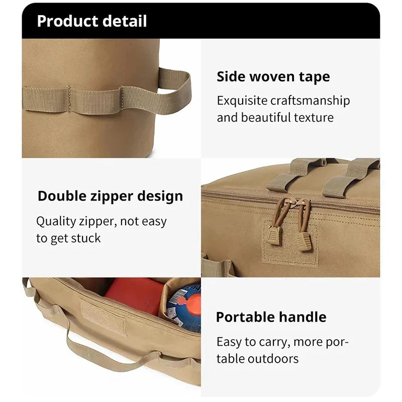 Load image into Gallery viewer, Camping Gas Tank Storage Bag Outdoor Large Capacity Ground Nail Tool Bags Picnic Cookware Utensils Organizer bags Мужская сумка
