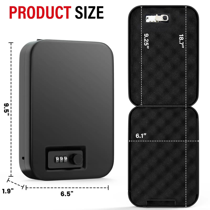 Load image into Gallery viewer, Security Safe Box Personal Safe with Steel Combination Lock and Security Cable Home Safe Anti-Theft Digital Home Gun Safe Box
