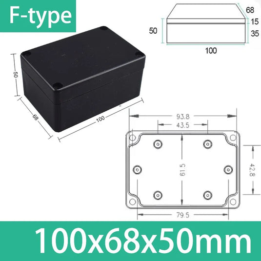 ABS Waterproof Box Housing Electronic Safe Case Plastic Boxes Black Wire Junction Box Plastic Organizer IP67 Waterproof Enclosur