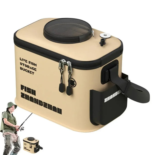Folding fish bucket fish box large fishing bucket batch fishing bucket fishing bucket outdoor multifunctional  fishing bucket